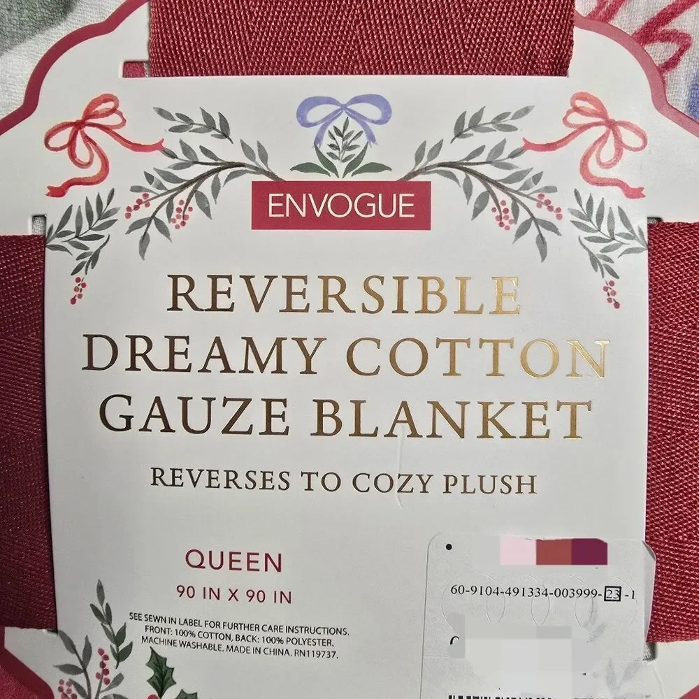 NUTCRACKER BALLET Christmas Dreamy Cotton Gauze Coquette Queen Throw Blanket NWT